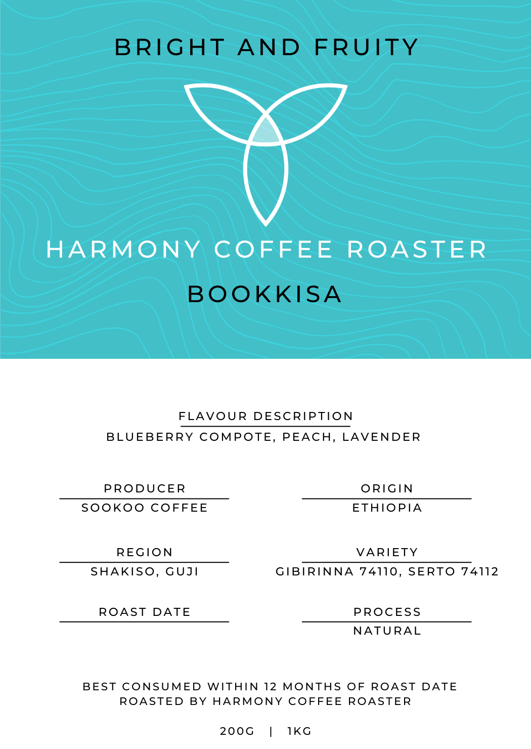 Harmony Coffee Bookkisa Label
