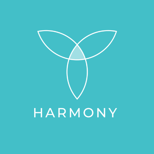 Harmony coffee logo blue